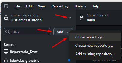 Imagem da tela de clonagem de um repositório