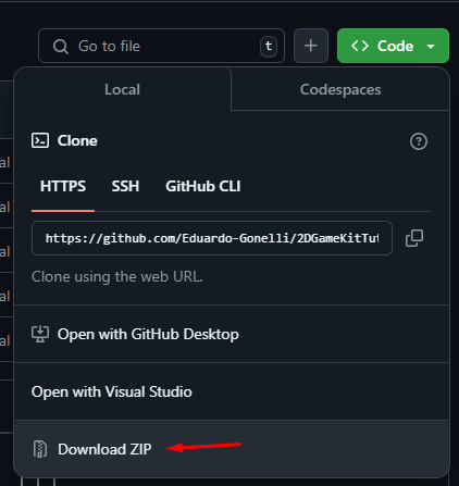 Imagem do botão de download do repositório no GitHub
