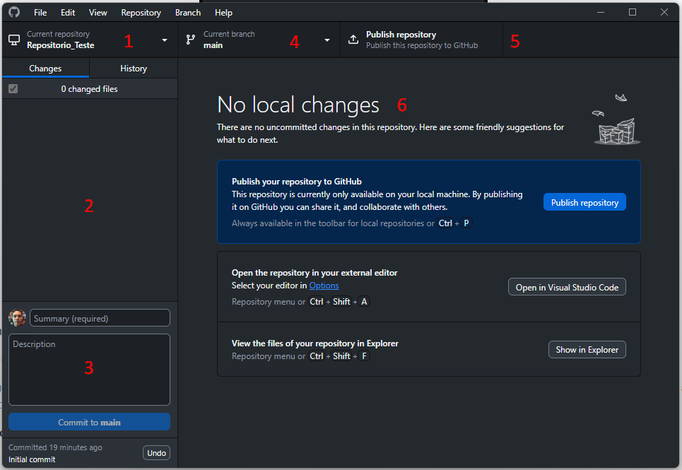 Imagem da tela do repositório recém-criado